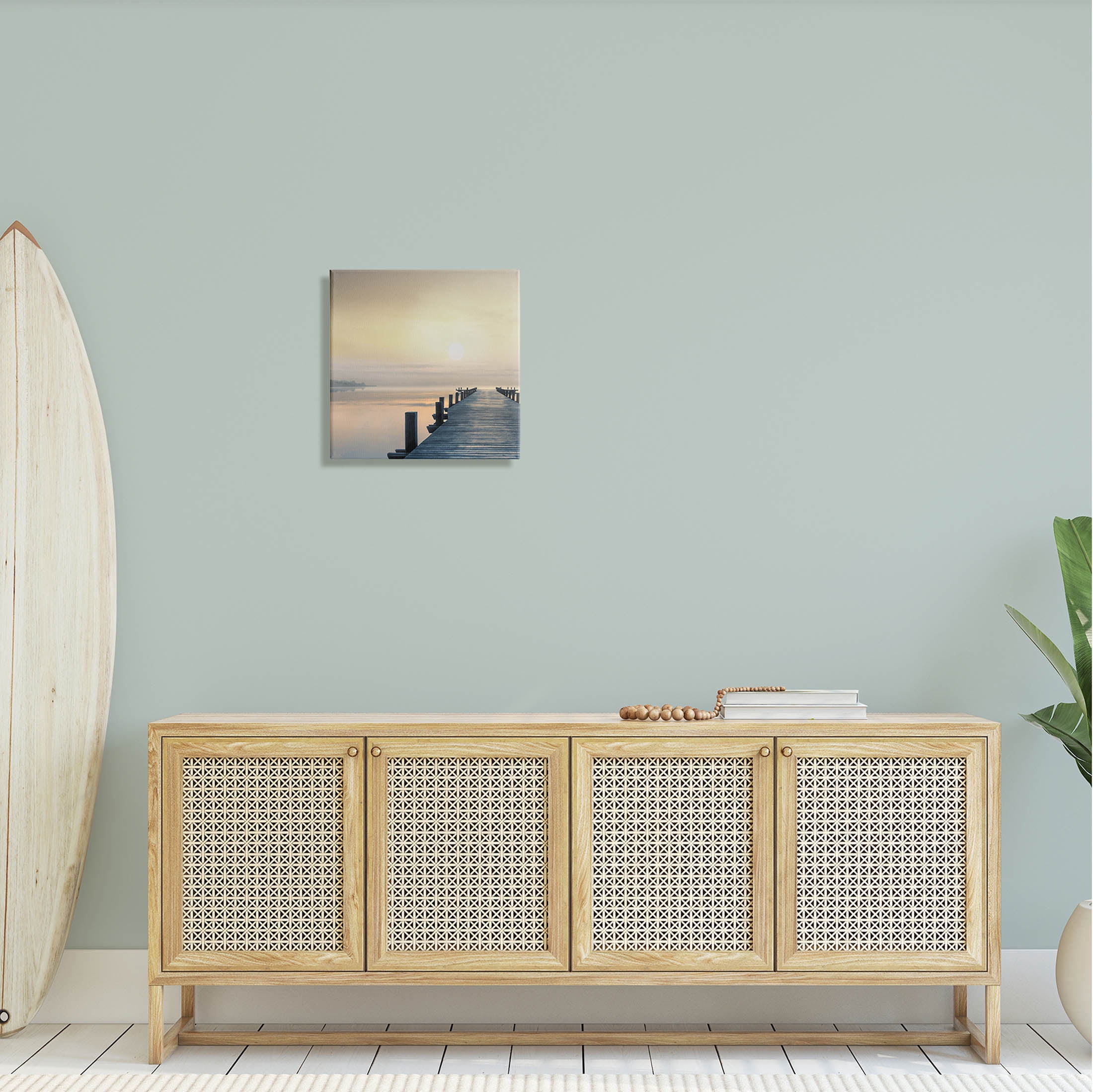 Stupell Industries Morning Dock Waterfront Sunrise Photograph Gallery Wrapped Canvas Print Wall Art, Design by Mike Calascibetta