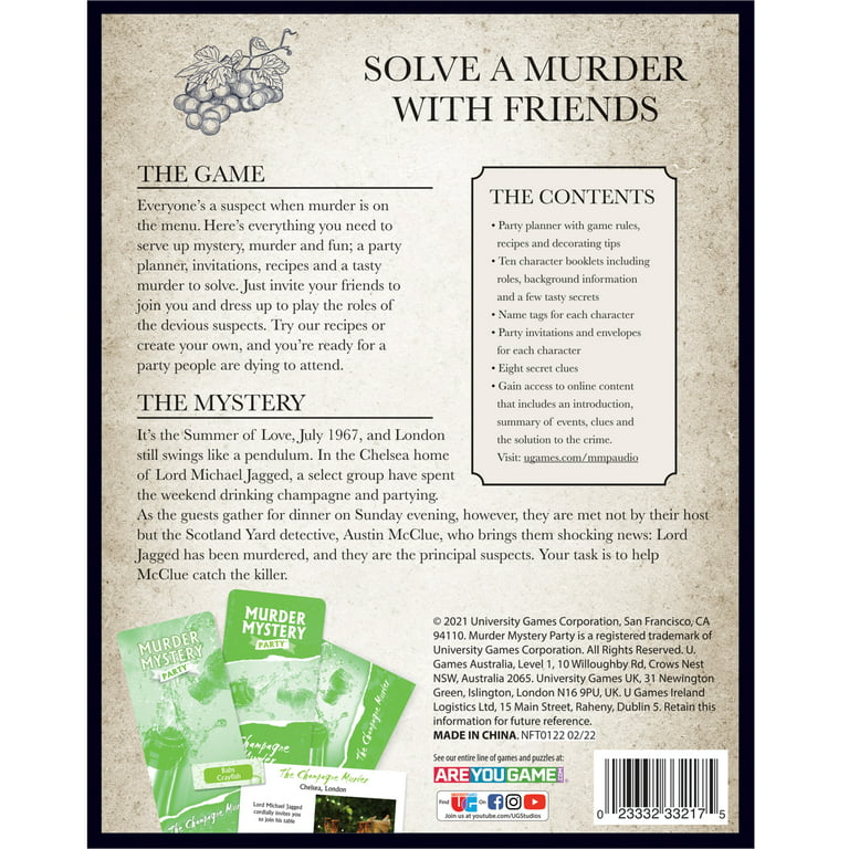 Play a Murder Mystery Game with 2 or more players.