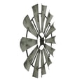 thumbnail image 4 of Special T Imports Distressed Grey Rustic 30 Inch Metal Windmill Wall Clock, 4 of 4
