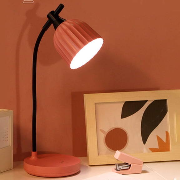 Gnmfd Three-Speed Eye Protection Desk Lamp USB Rechargeable Foldable Study Lamp for Dorm Bedside Reading Work LED Lights for Bedroom Office Night Lights Plug Into Wall Table Lamps