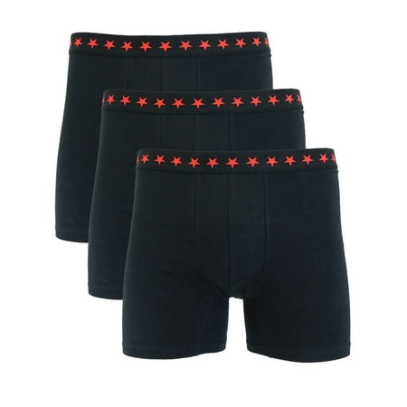 Stretch Mens Underwear - Mens Soft Cotton Stretch Boxer Briefs Underwear (3-Packs)