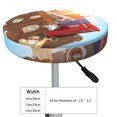 thumbnail image 4 of Fuzoiu Trip to London Print Bar Stool Cushions, Super Breathable Round Bar Stool Covers,Seat Cushion Round- One Cushion Only-13 inch, 4 of 7