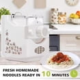 thumbnail image 2 of Machine à Pâtes Électrique, Machine à Pâtes et Nouilles Automatique avec 9 Formes Différentes, Machine à Pâtes pour Faire des Pâtes Fraîches, Blanc, 2 of 5