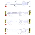 thumbnail image 3 of unbranded Soportes De Acero Inoxidable Para Barra De Y Tendedero Ajustable Resistente Y Antióxido, 3 of 7