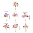 thumbnail image 2 of European Floral Embossed Wall Hooks, Vintage Decorative Coat Hooks, Antique Style Wall Hangers for Home Decor, 2 of 8