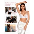 thumbnail image 5 of YANDW Minimizer Sheer Mesh Bras for Women Underwire Plunge Lifting Plus Size Bra, White 36B, 5 of 7