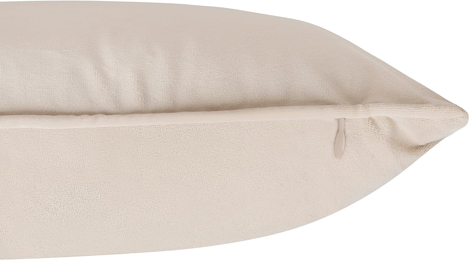 A1HC Set of 2 Luxurious Soft Velvet Throw Pillow Covers Only, 12"x20", Beige, Decorative Cushion Covers with Hidden YKK Zipper for Sofa or Bed