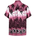 thumbnail image 4 of HAPPY BAY Men's Hawaiian Shirts Short Sleeve Button Down Shirt Men's Tropical Shirts Casual Vacation Summer Party Caribbean Shirts for Men Funny XS Palm Tree Floral, Autumn Pink Gift For Dad, 4 of 7