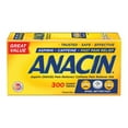 thumbnail image 2 of Anacin Fast Pain Relief, Aspirin + Caffeine Pain Reliever, Regular Strength, 300 ct (Pack - 3), 2 of 5