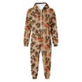 thumbnail image 3 of HNMKIU Kids Christmas Bodysuit Cozy Print Girls Jumpsuit Hooded Romper Playwear Winter Holiday Outfit Soft Thermal Loungewear For Toddler And Kid Christmas Outfit Coffee - 3-4 Years, 3 of 7