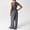 Gray, variant on PISONIC Womens Workout Sets 2 Piece Racerback Color Block Tank Tops Matching Straight Leg Yoga Pants Yoga Pilates Outfits