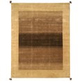thumbnail image 1 of Tapis Traditionnel Kashkuli à Pompons en Laine Marron Fait Main, 1 of 1