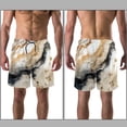 thumbnail image 3 of luoweisi Men's Beach Shorts Quick Dry Swim Trunks with Mesh Lining Marble Texture L, 3 of 5