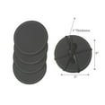 thumbnail image 2 of 4PC Round Genuine Leather Coasters Black, 2 of 4