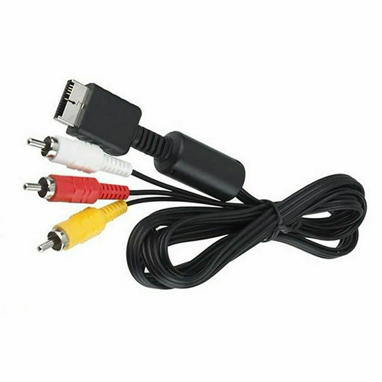Multi Out AV Cord Video/Audio Cable 3 RCA Flat For Playstation PS PS2 PS3 