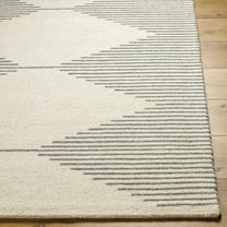 BoutiqueRugs Ermin Contemporary Area Rug - Bone - 18" x 18" Sample