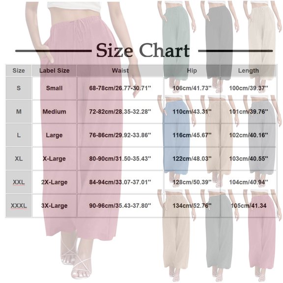 Delliss Women's Wide Leg Trendy Baggy Pants Summer Drawstring Elastic Waist Yoga Loose Trousers With Pocket