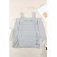 thumbnail image 1 of ABPHQTO Top de punto gris con hombros descubiertos y busto ahuecado para mujer, 1 of 5