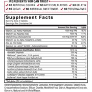 Force Factor Immunity, Immune Support Booster w Elderberry and 1000mg of Vitamin C, Plus Vitamin D, Zinc, Probiotics, Quercetin, Antioxidants, and Echinacea for Immune Health Defense, 90 Tablets *EN