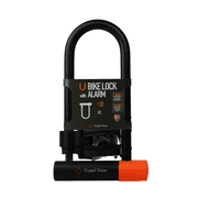 Crystal Vision 130db Alarm 14mm Heavy Duty Bike U Lock with Mount Holder for Road, Mountain, Commuter, E-Bikes.