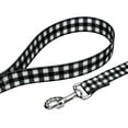 thumbnail image 2 of Country Brook Petz® 1 inch Black & White Buffalo Plaid Dog Leash, 4 Foot, 2 of 3