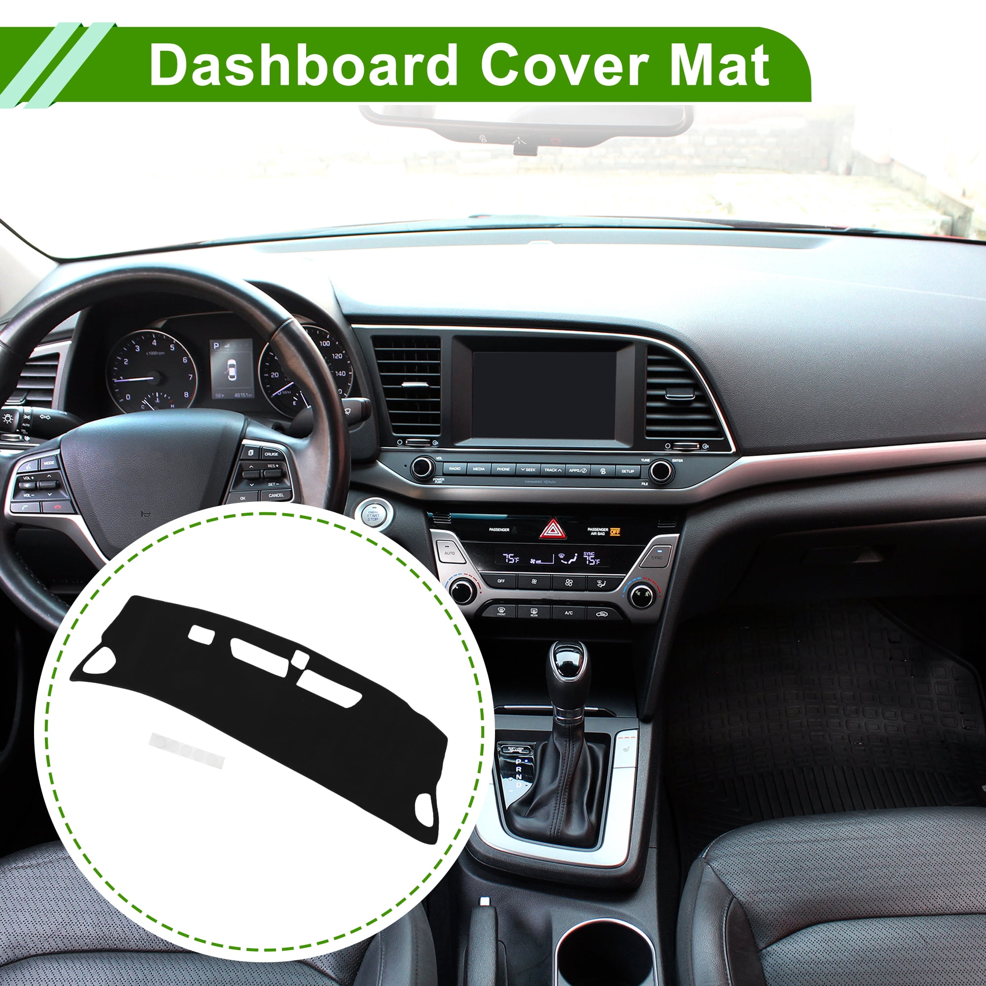Dashboard Cover for Buick Encore GX 2024-2025 Dash Cover Mat Carpet Center Console Dash Cover Mat Polyester Black 1 Pcs