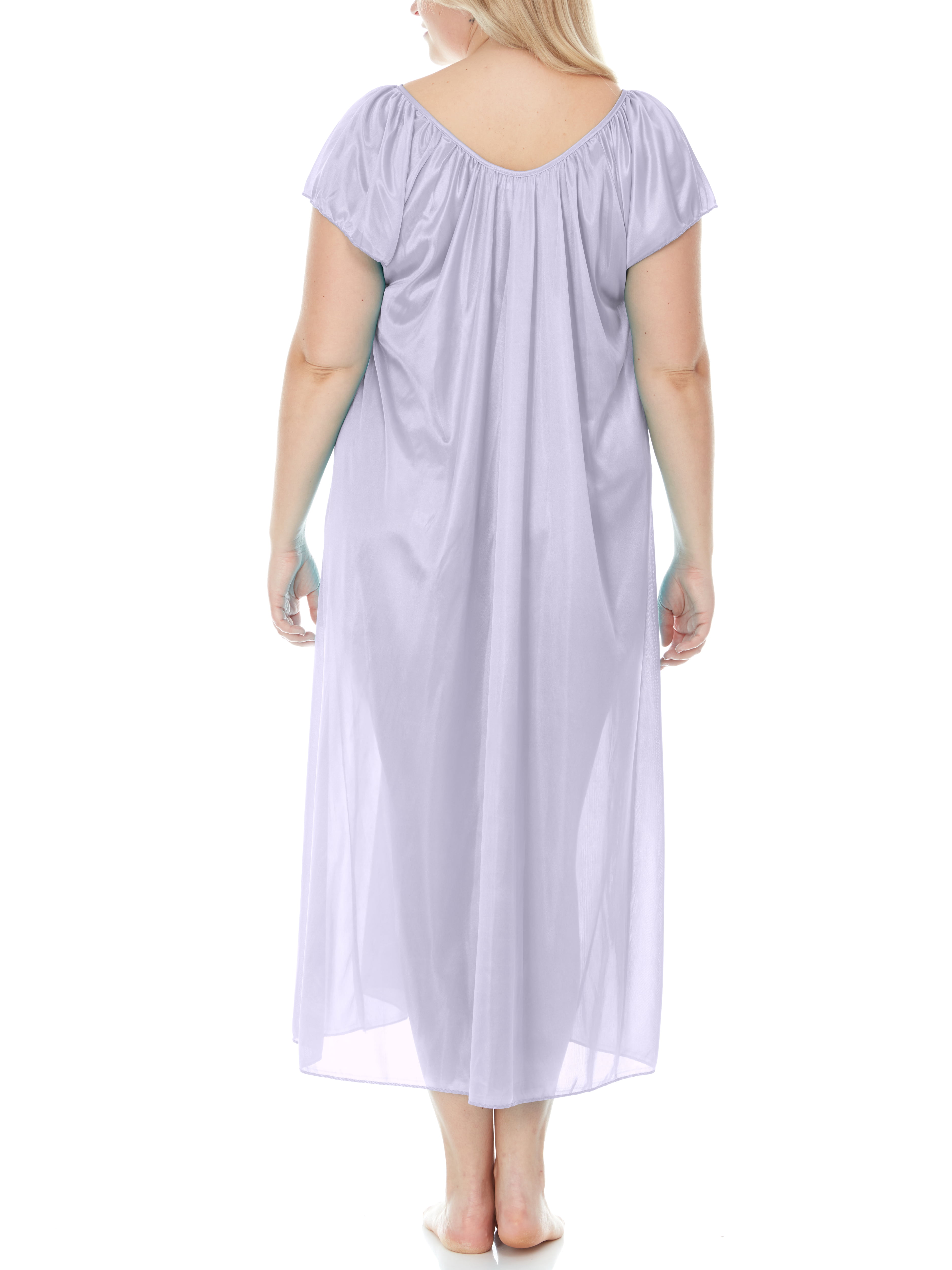 Women's Super Plus Size Silky Ballet Nightgown With Lace #6062XX –  shirleymccoycouture