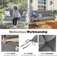 thumbnail image 5 of Porch Swing Cushions Outdoor, Waterproof 4" Thick 2–3 Seat Outdoor Swing Seat Cushion with Ties for Garden & Porch, 5 of 6