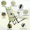 thumbnail image 2 of Folding Camping Chair, Adult Reclining Beach Chair, Portable Sun Chair, Outdoor Lounge Chair With Bag, Two Cup Holders Suitable For Fishing, Camping, And Picnicking, 2 of 8