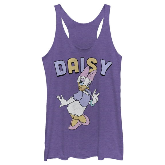 Women's Mickey & Friends Daisy Duck Racerback Tank Top Purple Heather X Large