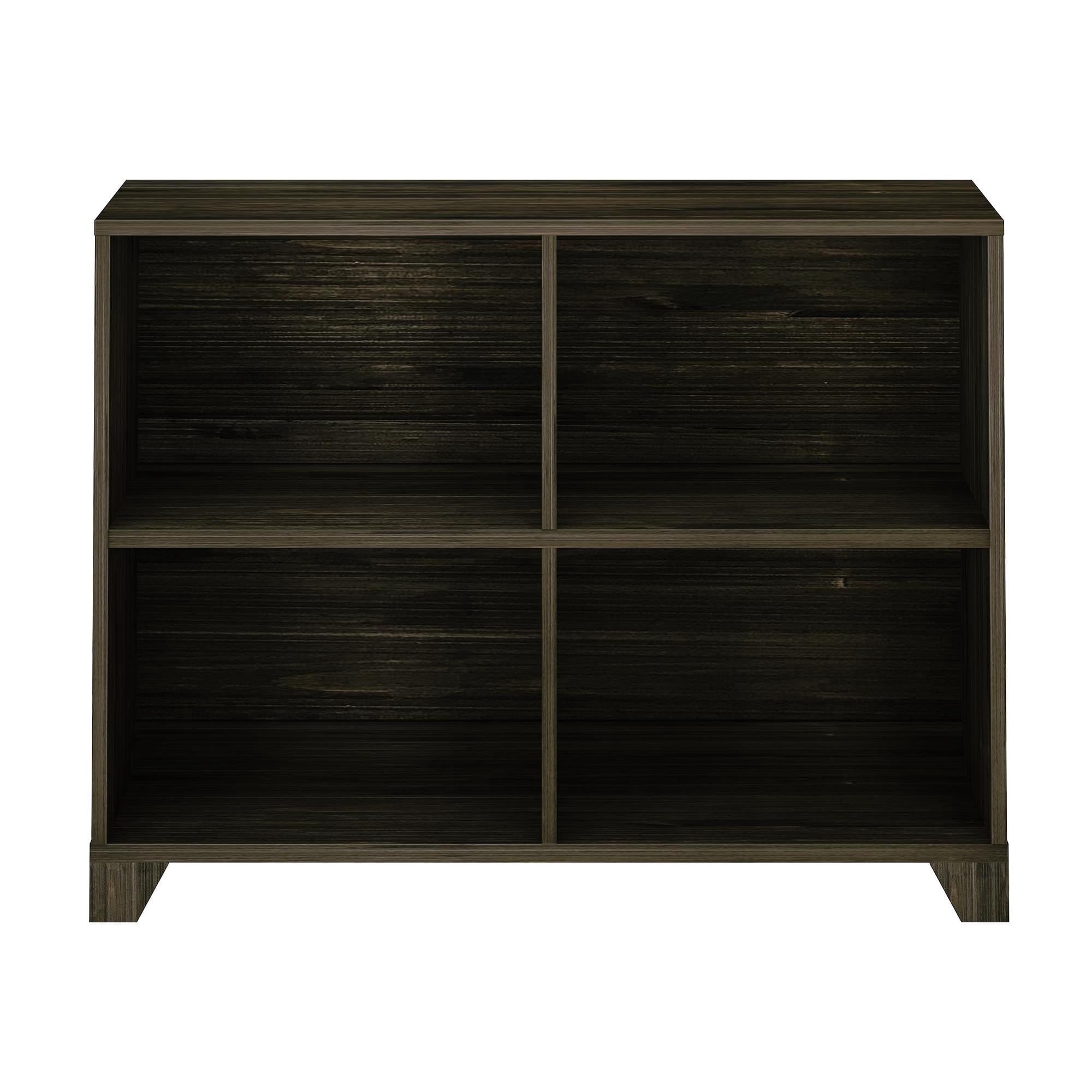Max & Lily Bookshelf, 4 Shelves Bookcase, Solid Wood Bookshelves for Bedroom