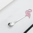 thumbnail image 4 of Flamingo Coffee Spoon Tea Spoon Dessert Spoon Stainless Steel Tableware Stirring Sugar Spoon (pink Silver) (2pcs), 4 of 5