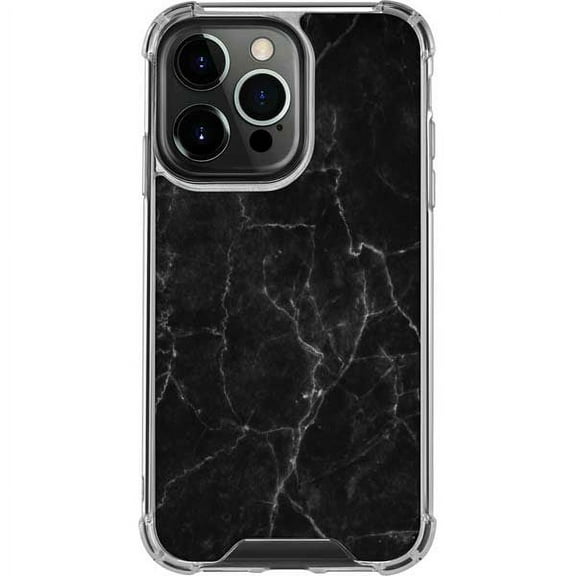 Skinit Black Marble iPhone 14 Pro Clear Case