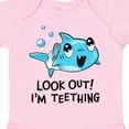 thumbnail image 4 of Inktastic Look Out I'm Teething Cute Shark Boys or Girls Baby Bodysuit, 4 of 5