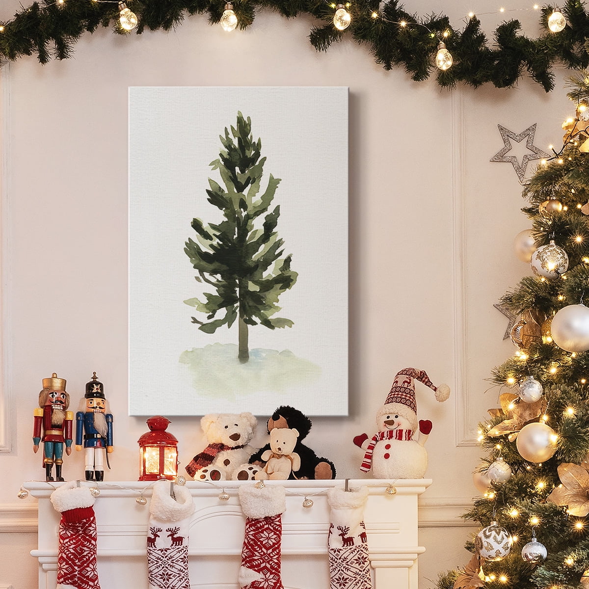 Watercolor Pine I- Gallery Wrapped Canvas