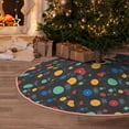thumbnail image 5 of Rateoe Vintage Records Pattern Christmas Tree Skirt with Ties , Christmas Tree Decorations, Farmhouse Christmas Decor Xmas Holiday Decorations-48", 5 of 6