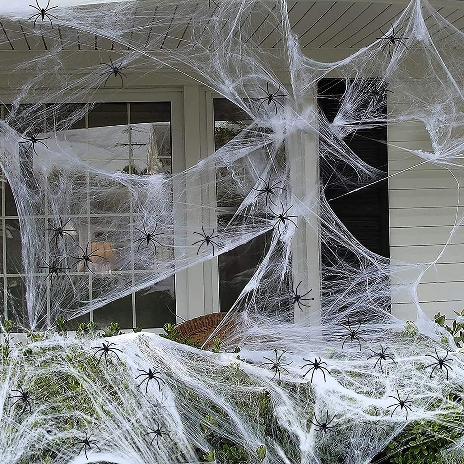 Halloween Stretchable Spider Web Cobweb Spiderman Home Bar Party Decoration 