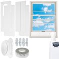 thumbnail image 3 of Air Conditioner Kit Portable AC Window Kit with Seal Panel 5 inches Coupler Adjustable AC Vent Kit Durable PVC Air Conditioner Kit for Sliding Window, 3 of 11