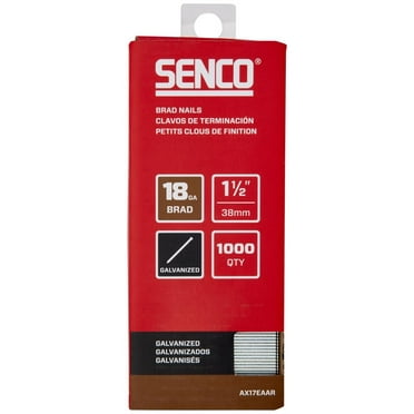 SENCO AX17EAAR 1-1/2" 18 Gauge Brad Nails, Galvanized Finish 1,000 Count Pack