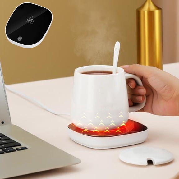 AYktou Mug Warmer- Coffee Mug Warmer for Desk with Constant Temperature and Auto Shut Off,USB Plug and Play,Ideal Coffee Gifts Accessories Keep Warmer for Beverages,Coffee,Tea,Water