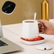 thumbnail image 5 of Fiudx Calentador de Tazas de Café, Apagado Automático, Control de Temperatura Ajustable, Accesorio de Escritorio, Mantiene Las Bebidas Calientes, Regalo para Esposa, Esposo, Navidad, Blanco, 10,9 X 1, 5 of 6