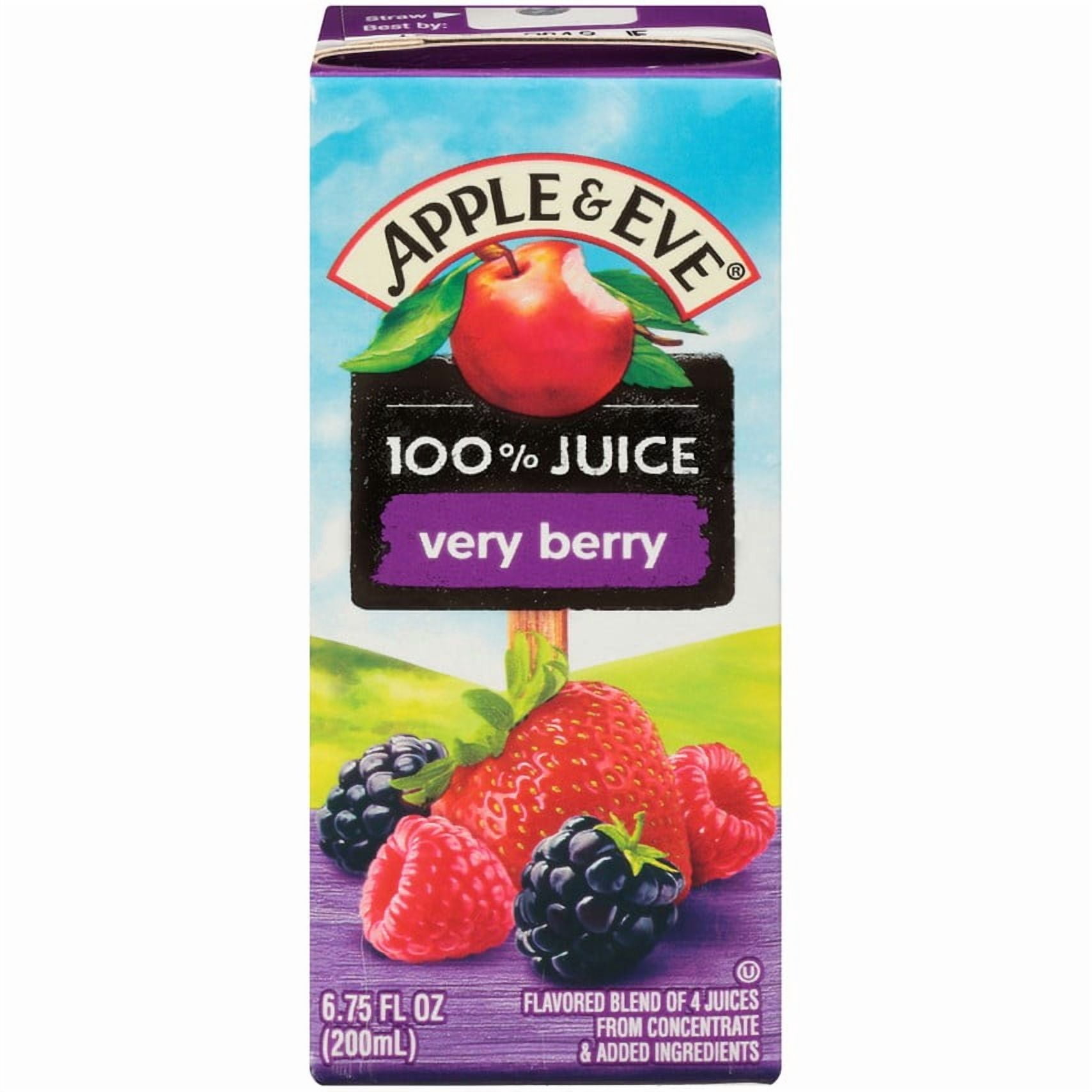 (2 pack) Apple & Eve 100% Berry Juice, 6.75 fl oz, 8 Count