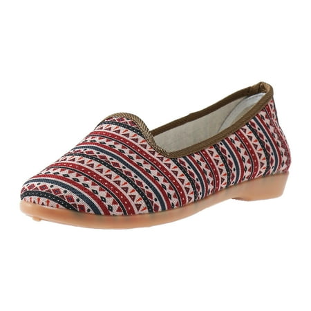 

Women Flat Shoes Women Cute Pattern Shoes Fashion Soft Sole Cloth Shoes Linen Soft Sole Cloth Shoes Beef Tendon Sole Non Slip Cloth Shoes