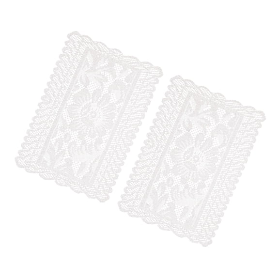 AOOOWER Set of 2 Contemporary Table Mats Florals Lace Embellishment Living Room