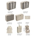 thumbnail image 3 of Juego organizador de viaje de 8 piezas: ¡cubos de embalaje para un viaje eficiente! Bolsa ordenada para zapatos, 3 of 8