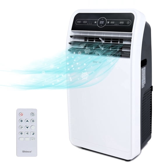 Shinco 6400BTU(10,000 BTU ASHRAE) 3-in-1 Portable Air Conditioner, Air Cooler with Remote Control, Window Kit