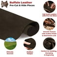thumbnail image 3 of European Leather Work Buffalo Hide 8-10 oz. 3-4mm  Pre-Cut Size: 6-8 SQ FT  Chocolate Brown Color - Full Grain Leather for Tooling, Stamping, Molding, Engraving, 3 of 9