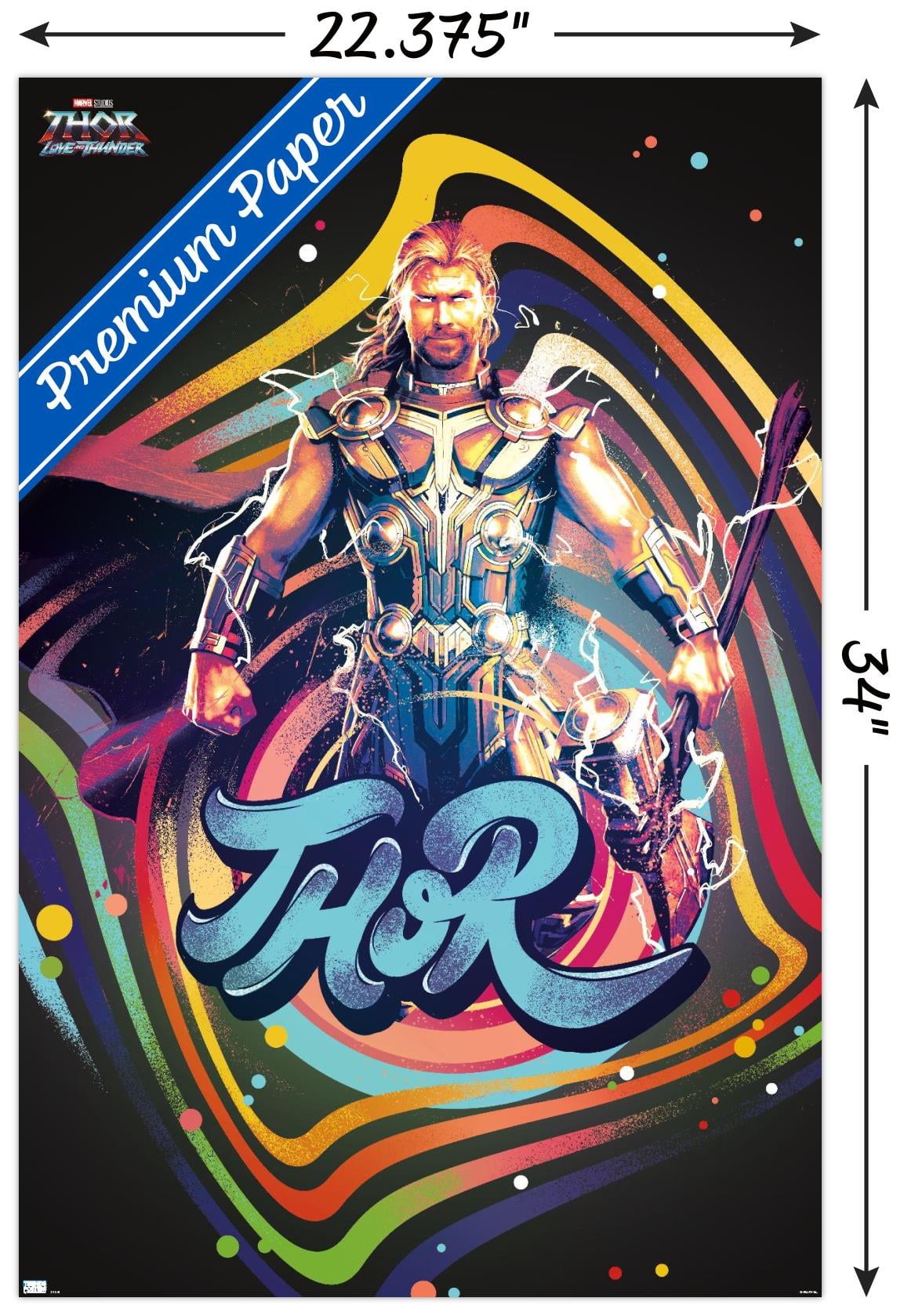 Marvel Thor: Love and Thunder - Squares Wall Poster, 22.375" x 34"