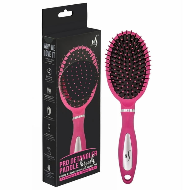 HerStyler Cepillo desenredante para cabello - Rosa para todo tipo de cabello - Cepillo desenredante para cabello grueso - Cepillo para cabello que no se enreda