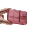 thumbnail image 6 of Unique Bargains 1 Pc 9 Grids Double Layer Pill Case Durable for Travel Clear Cameo, 6 of 6